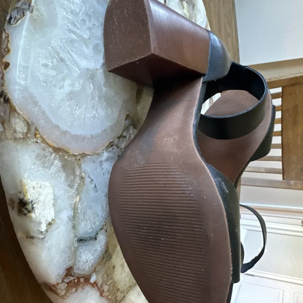 Steve Madden Leather Black Heels - Picture 5 of 6